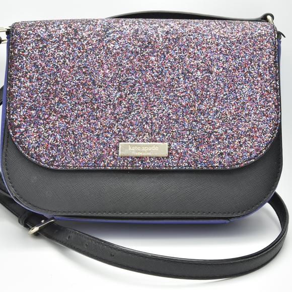 kate spade Handbags - Kate Spade Black and Multicolor Glitter Crossbody Bag